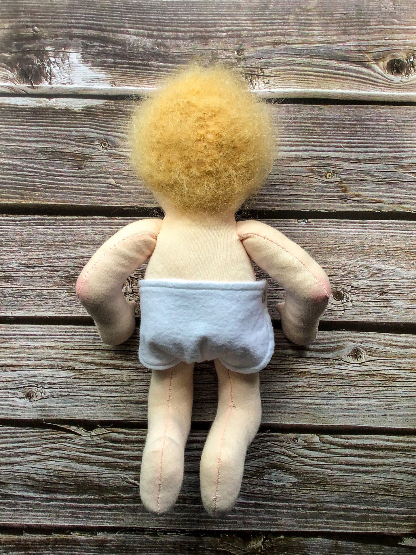 Waldorf Baby Doll - Light Pale Skin - Blonde Hair - 12 inches (30.5 cm) - Dress Up Doll - Pretend Play