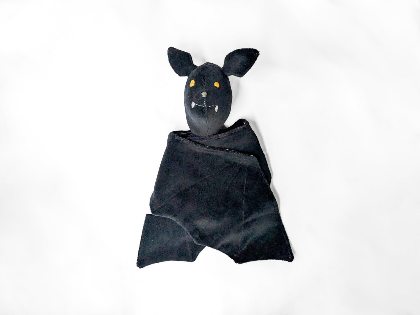 Bat Lovey Handmade Velour Bat Lovey: Floral or Plaid Wings, Baby Comfort Toy
