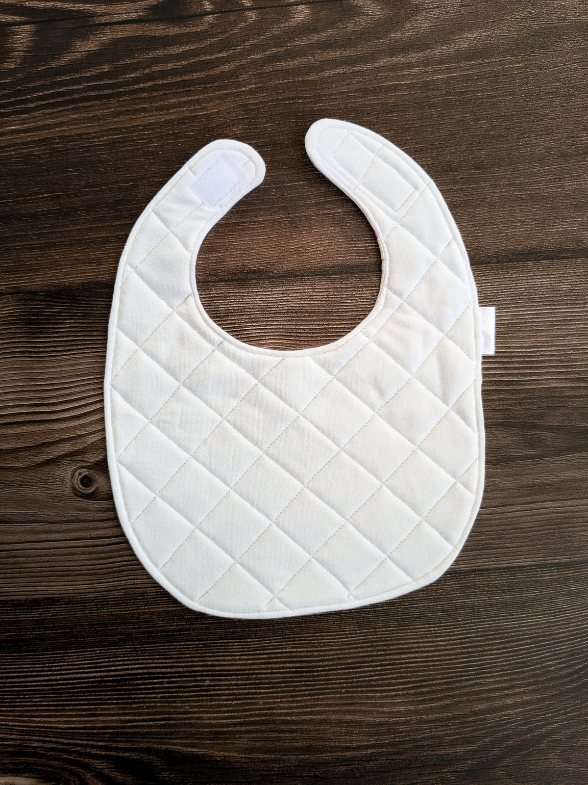 Quilted Baby Teething Bib - Strawberry  – 100% Cotton - Handmade